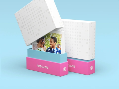 Una scatola elegante che coccola le tue foto